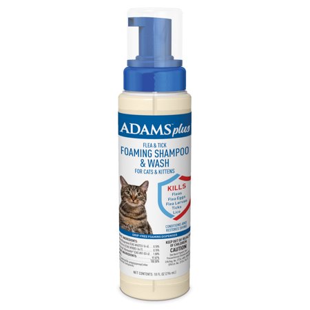 UPC: 0039079003087 | Adams Plus Flea & Tick Foaming Shampoo & Wash for Cats & Kittens  10 Ounces