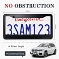 thumbnail image 2 of Matte Black License Plate Frames - License Plate Covers, 2 Packs Universal Aluminum Tag Frame for Front and Rear Car Tags., 2 of 5
