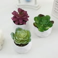 thumbnail image 3 of Zhuge piezas de plantas de simulación en maceta, pequeñas plantas falsas en maceta, mini plantas artificiales de escritorio (A49), 3 of 5