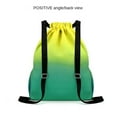 thumbnail image 4 of Bolsa impermeable con cordón, mochila ligera con soporte para botella de agua y bolsillos, cincha deportiva para gimnasio (amarillo verde, pequeña), 4 of 5