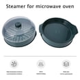 thumbnail image 2 of 1pc Food Steamer Kitchen Microwave Oven Steamer Food Container Cookware, 2 of 4