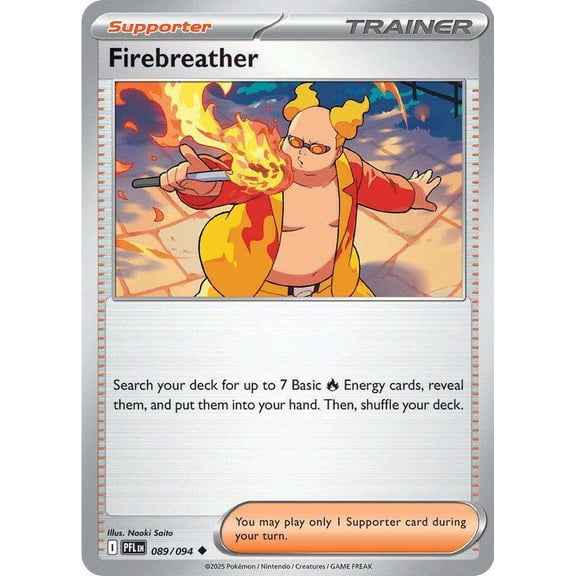 Pokemon Phantasmal Flames Uncommon Firebreather #89