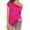 Pink, variant on Annhoo Off the Shoulder Tops for Women Casual Cozy Short Sleeve T Shirts Basic Solid Color One Shoulder Tunic Tee
