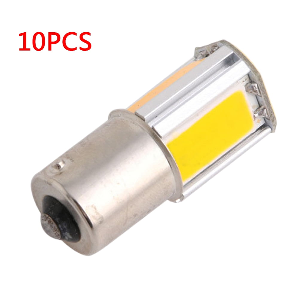 10pcs 12V 1156 4 COB Car Yellow LED Turn Signal Rear Light Auto Parking