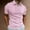 Pink, variant on Mens Polo Shirts Four Seasons Leisure Fashion Stripe Contrast Design Lapel Button Long Sleeve Activewear