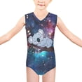 thumbnail image 2 of Maillot de Bain une Pièce pour Filles 3-14 Col en V Maillot Sans Manches, 2 of 5