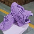 thumbnail image 6 of AUDeals Women Chunky Platform Sneakers, Colorblock Casual Shoes, Breathable Walking Shoes with Glitter Detail (Purple, 6), 6 of 9