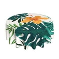 thumbnail image 2 of YFYANG 60 inch Round Table Cloth, Reusable Polyester Watercolor Tropical Plant Flowers Table Cover for Indoor Outdoor Kitchen Restaurant Table Decoration Tablecloths, 2 of 8