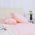 thumbnail image 5 of Unique Bargains Washed Cotton Duvet Cover Pillowcase Bedding Set King Light Pink, 5 of 8