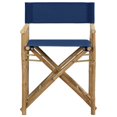 thumbnail image 2 of vidaXL Chaises de Réalisateur Pliantes 2 Pcs Bambou Bleu et Tissu, 2 of 5