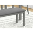 thumbnail image 5 of Grey Upholstered 42" Rectangular Bench For Entryway And Dining Room - Transitional, Solid Wood, Thick Foam Padding A Welcoming Feel In Ideal Kitchen, Room, Transitional Style With Cushioning, 5 of 6