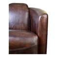 thumbnail image 4 of Fauteuil Club Salzbourg Cuir Brun Foncé, 4 of 4