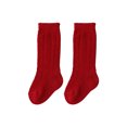 thumbnail image 2 of Dengjunhu 1 Pair Solid Color Hollow Out Kids Socks Ultra Soft Middle Tube Stretchy Thin Socks for Daily Wear, 2 of 7