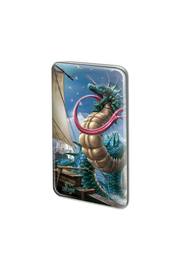 Leviathon Sea Serpent Ocean Dragon Monster Fantasy Metal Rectangle Lapel Hat Pin Tie Tack Pinback