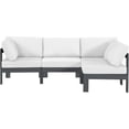 thumbnail image 3 of Meridian Furniture Nizuc Sectionnel Modulaire de Patio Extérieur Blanc, 3 of 10