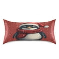 thumbnail image 3 of JSTEL Christmas Penguin Satin Pillowcase Queen Size Pillow Cases Envelope Closure Bed Pillow Cover, 20 x 30 inch, 3 of 9