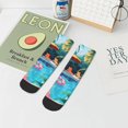 thumbnail image 7 of Pofeuu Tropical Poolside Relaxation Print 30cm Socks, Adult Running Hiking Socks for Youth and Adult, 7 of 7