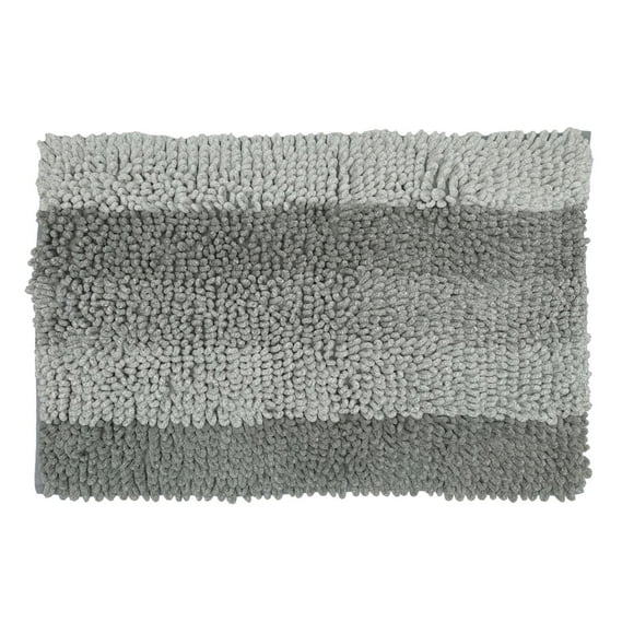 Tapete Para Baño Shades Gris 40X60 Cm Poliéster Antideslizan