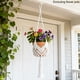 thumbnail image 1 of Kit de cesta colgante tejida DIY | Colgador de macramé para plantas con cordón de algodón suave | Decoración para macetas de interior y exterior | Decoración de pared de yute de 89 cm para el jardín, 1 of 8
