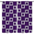 thumbnail image 1 of Mid Century Minimalist Women Girls Window Curtain, Abstract Geometric Stripes Check Living Room Bedroom Window Drapes Treatment, Do Not Fade Pattern Clear Window Shades for Living Room-W42xL63in, 1 of 5