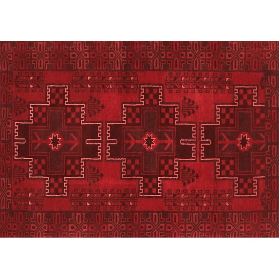 Ahgly Company Indoor Rectangle Persian Red Traditional Area Rugs, 7' x 9'