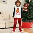 thumbnail image 6 of Matching Family Pajamas Sets Christmas PJ's Deer Print Top and Pants Bottom Sleepwear, 6 of 7