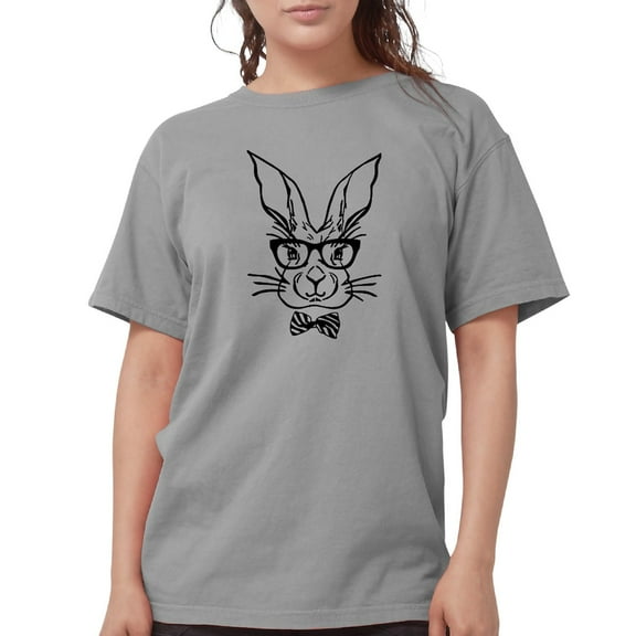 CafePress - Cute Hipster Easter Bunny T Shirt - Womens Comfort Colors® Shirt