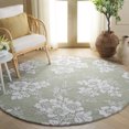 thumbnail image 2 of SAFAVIEH Glamour Declan Floral Area Rug, Sage/Ivory, 6' x 6' Round, 2 of 10
