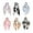 Flower, variant on Zhengup 6-Piece Elastic Scrunchies with Bow, Cute Silk Satin Hair Scarf Scrunchy for Women Girls, No Damage Hair Ties with Ribbon Tails Ponytail Holders Rubber Bands (Animal Print)