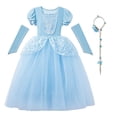 thumbnail image 1 of Disney disfraz de Cenicienta para niña, traje de princesa para fiesta de Halloween, Navidad, cumpleaños, boda, JYF, 1 of 4