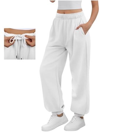 purcolt Womens Fleece Lined Joggers Hidden Drawstring Baggy Sweatpants Workout Hiking Sweat Pants
