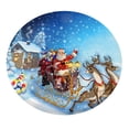 thumbnail image 3 of Manteles de poliéster impermeables para mesas redondas, modernos para interiores, exteriores y camping. Carro de Navidad, 3 of 6
