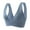 Blue, variant on Everyday Bra for Women Ribbed Deep V Neck Cami Shirts Wide Strap Comfort Yoga Bralette