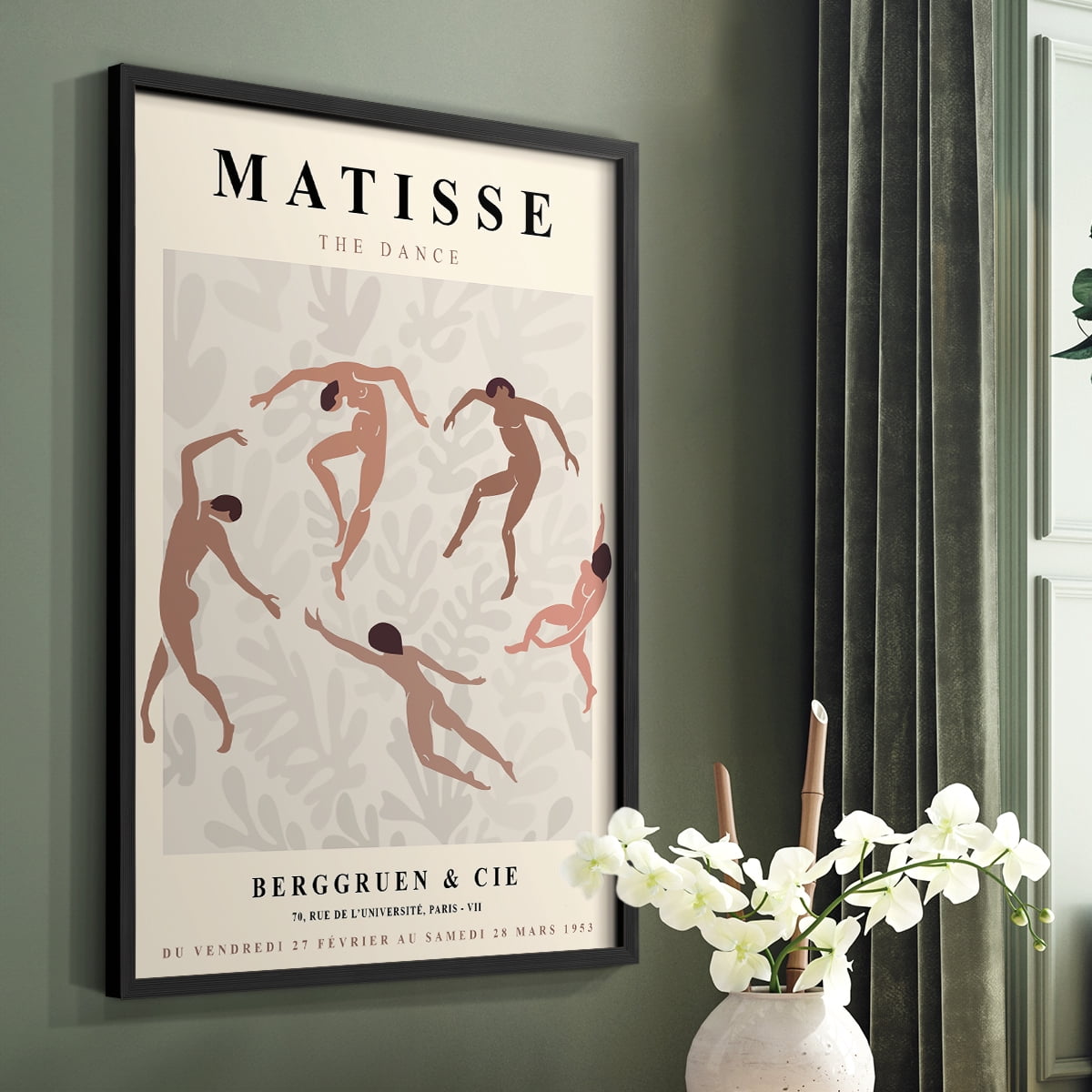 Matisse CXCIX Framed Print in Black Solid Wood 22 x 28 Framed Print