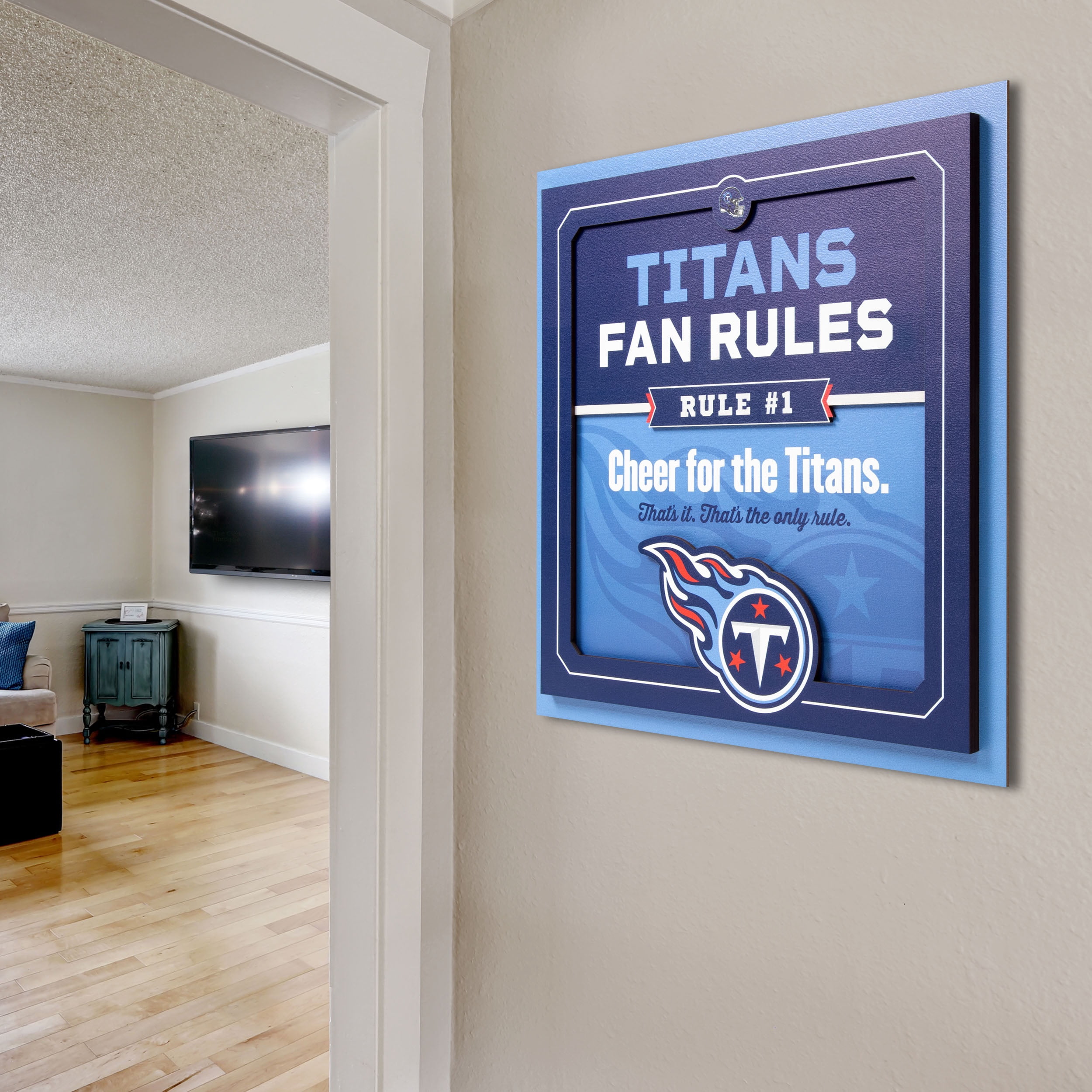 YouTheFan NFL Tennessee Titans Fan Rules 3D Wall Art