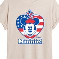 thumbnail image 3 of Disney - Minnie Flag Heart - Juniors Ideal Flowy Muscle T-Shirt, 3 of 5