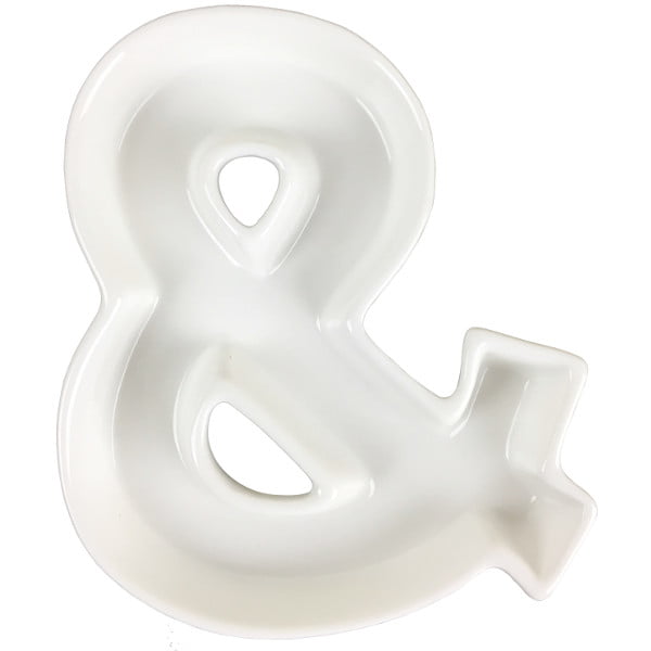 Decorative Dishes for Weddings Baby Showers Anniversarys Letter: X Birthday Parties and Life Celebrations! Just Artifacts 5.5inch White Ceramic Letter Dish 