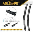 thumbnail image 3 of ABLEWIPE Hybrid Wiper Blades J Hook fit for PONTIAC SOLSTICE 2006 2009 16"+ 22" Windshield Wiper Blade durable and easy to install(Set of 2）, 3 of 9