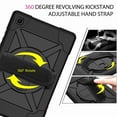 thumbnail image 4 of Dteck For Samsung Galaxy Tab A7 10.4" 2020 T500 T505 Heavy Duty Rugged 3 Layer Full Body Protection Case Kickstand with Shoulder Strap & Hand Strap, Black, 4 of 6