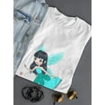 thumbnail image 3 of Cute Friends Dark Hair Fairy T-Shirt Women -Image by Shutterstock, Female Small, 3 of 4
