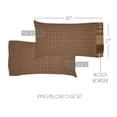 thumbnail image 5 of VHC Brands Prescott Block Border Plaid Cotton Rustic Patchwork Bedding Accessory, King Pillowcase Set 21x40, 5 of 11