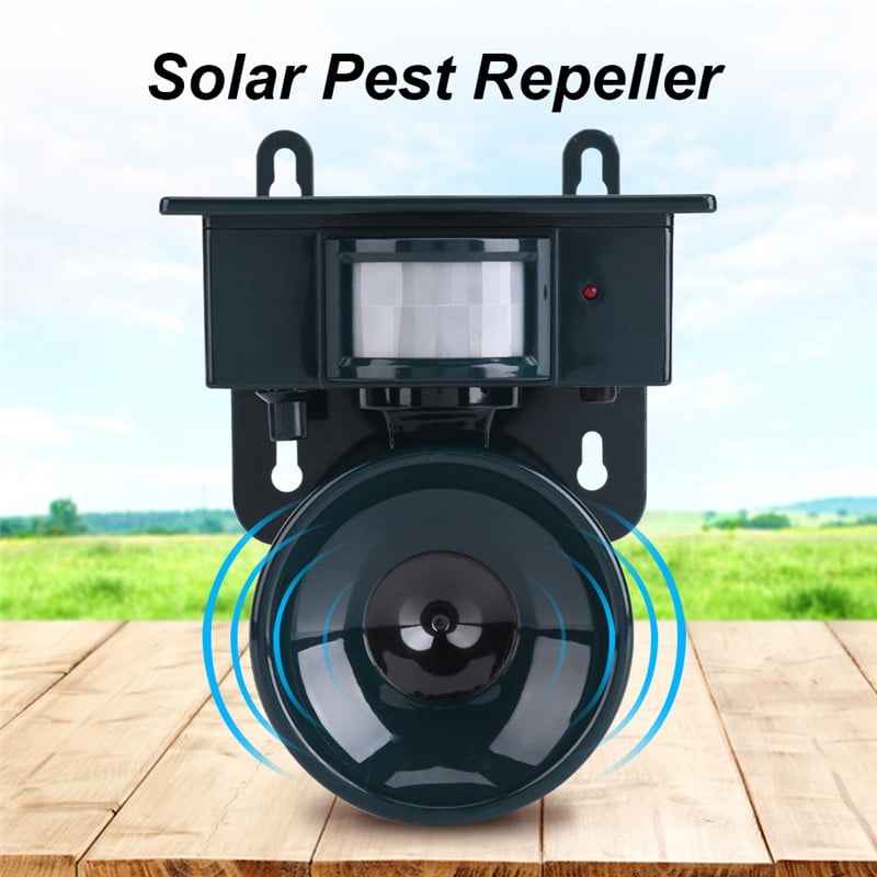 Ecofriendly Ultrasonic Bird Repeller PIR Motion Sensor Solar Powered