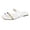 White, variant on Modstep Womens Dressy Flat Sandals Comfortable Slip on Slide Sandal Summer Vacation Walking Slides Indoor Outdoor Shoes Size 9 Orange