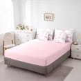 thumbnail image 5 of Castle Fairy Girls Cartoon Ribbon Bow Queen Bedding 7-Piece: Cozy Pink White Comforter, 5 of 8