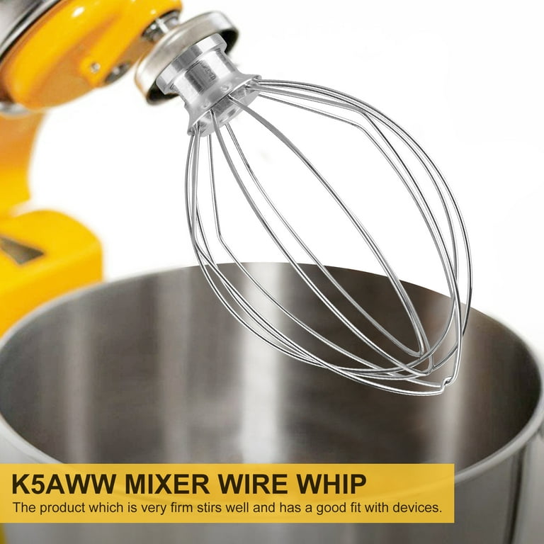 6 Wire Whisk Whip Beater 4.5Qt Mixer Attachment Stainless Steel Fits  KitchenAid