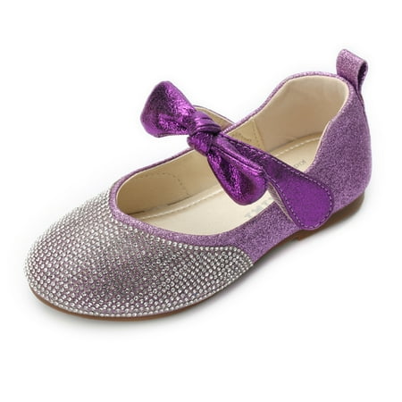 

Toddler Kids Girl s Flats For Party Christmas Gift Rhinestone Bow Flats