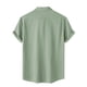 thumbnail image 4 of Camisetas Elvqul para Hombre Verde Economicas Algodón Manga Corta sin Estampado con Solapa Abotonada, 4 of 9