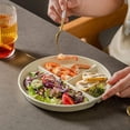 thumbnail image 2 of Portion Control Plate For Adults Weight Loss, Round Bariatric Portion Control Plate, Reusable Wheat Straw Divided Plate With 3 Compartments, Dishwasher & Microwave Safe (4 Pcs), 2 of 7
