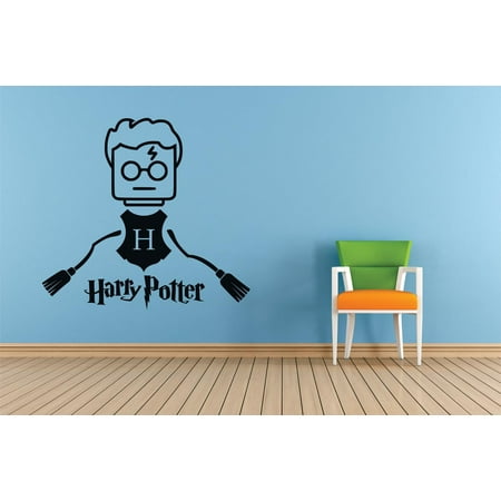 Harry Potter Brooms Character Films Movies Books Series Art Design Silhouette Peel & Stick Custom Wall Decal Vinyl Sticker 12 Inches X 12