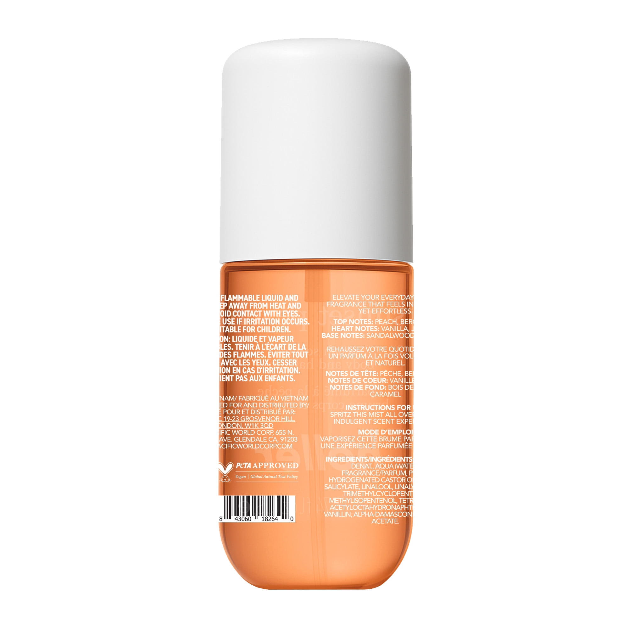 HOLLER Sunset Peach Peach Scented Body and Hair Fragrance Mist, 5.74 fl oz
